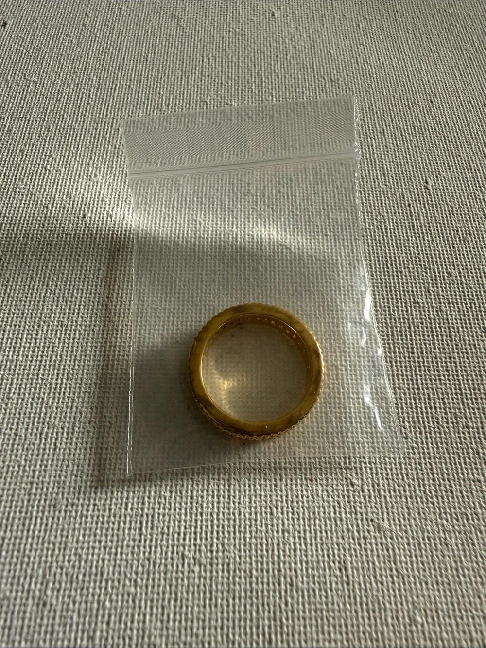 NEW Nordstrom Gold-Tone Crystal Triple -Row Band Ring 6